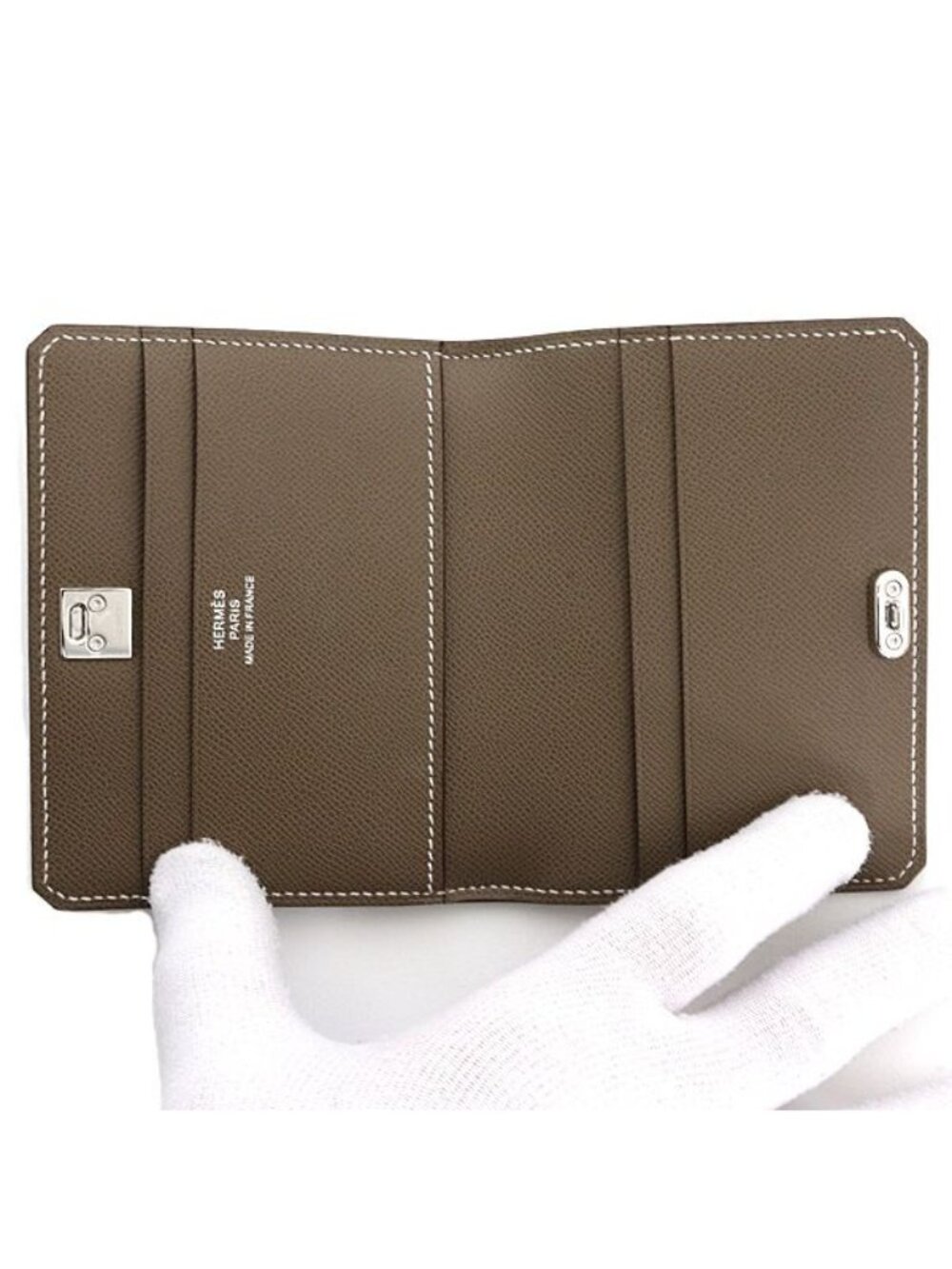 Hermes Card Case Business Holder Vo Madam Etoupe - Picture 4 of 6